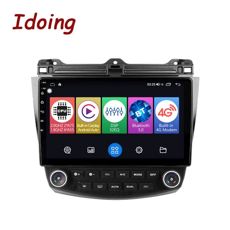 Idoing10.2  inch Android Auto Radio Head Unit Plug And Play Car Multimedia Player For Honda Accord 7 CM UC CL 2005-2008 GPS Navigation